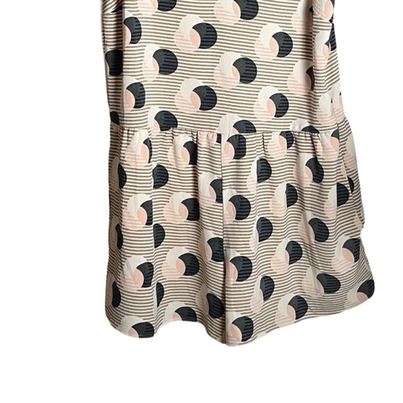 New 1.STATE Art Deco Orbit Print Romper | Pink & Black | Keyhole Back Sz L - Picture 4 of 12